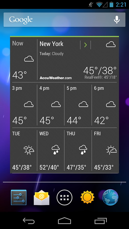 AccuWeather for Android in 2013