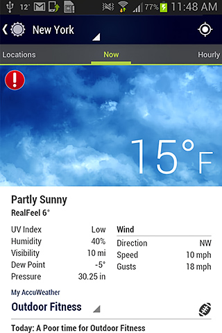 AccuWeather for Android in 2013
