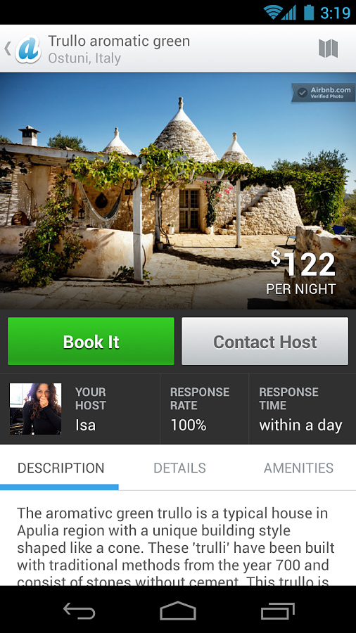 Airbnb for Android in 2013