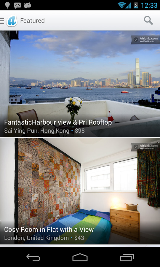 Airbnb for Android in 2013 – Featured