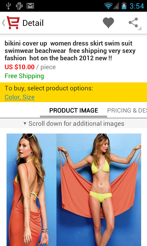 AliExpress for Android in 2013 – Detail