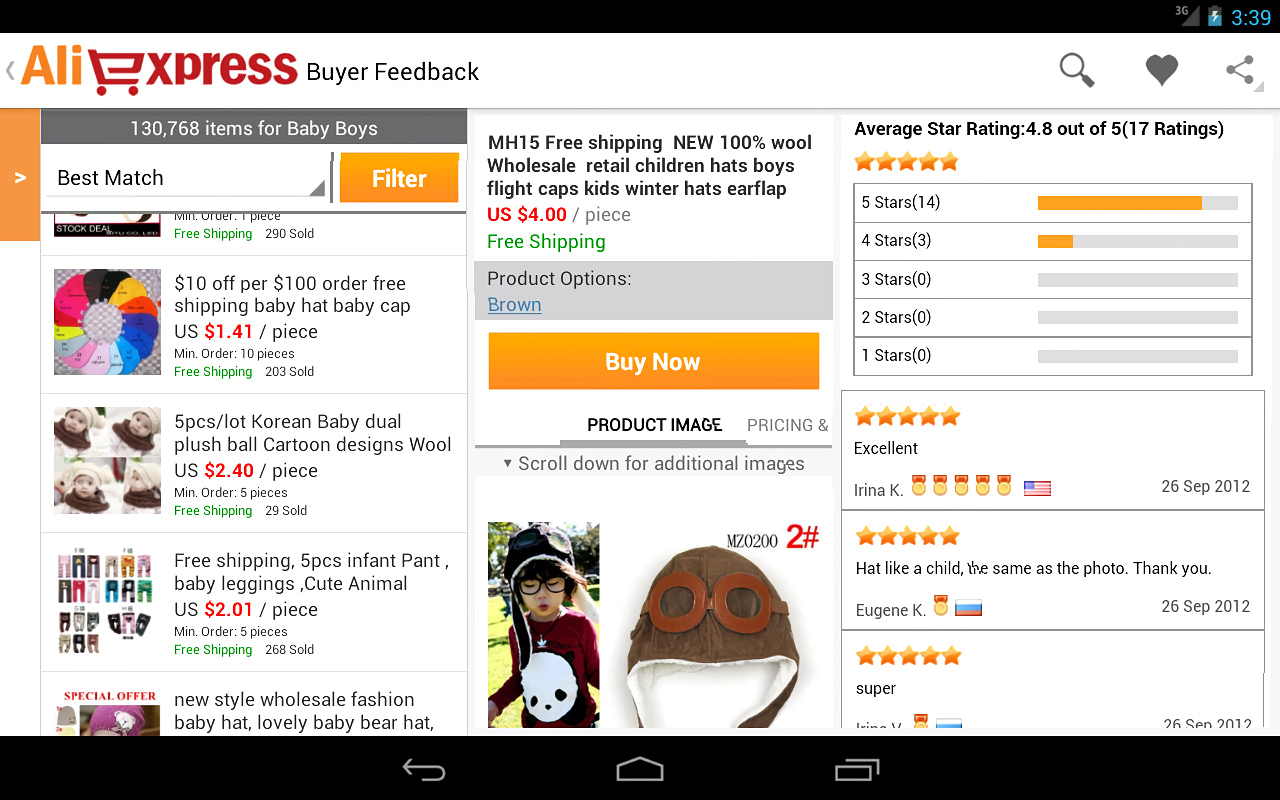 AliExpress for Android in 2013 – Buyer Feedback