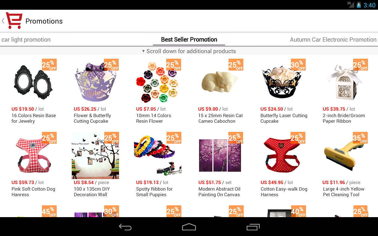 AliExpress for Android in 2013 – Promotions
