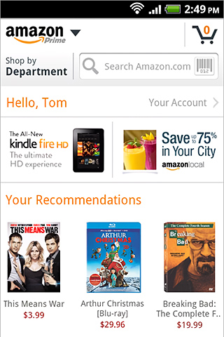 Amazon for Android in 2013