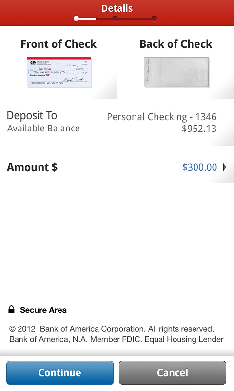Bank of America for Android in 2013 – Details