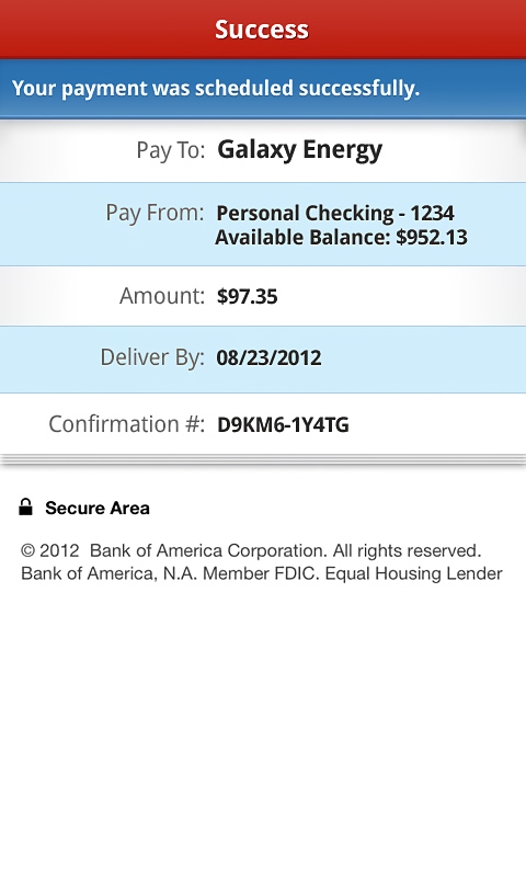 Bank of America for Android in 2013 – Success