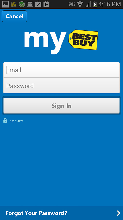 Best Buy for Android in 2013 – Sign In
