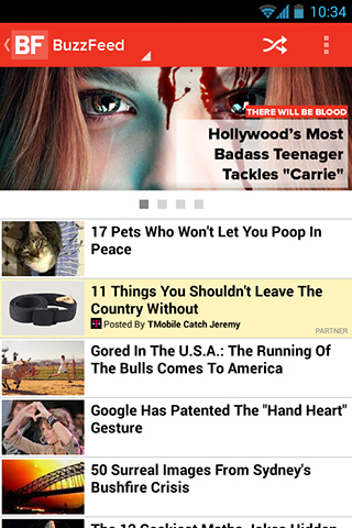 BuzzFeed for Android in 2013