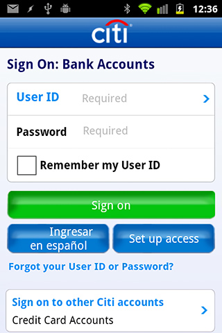 Citi Mobile (SM) for Android in 2013