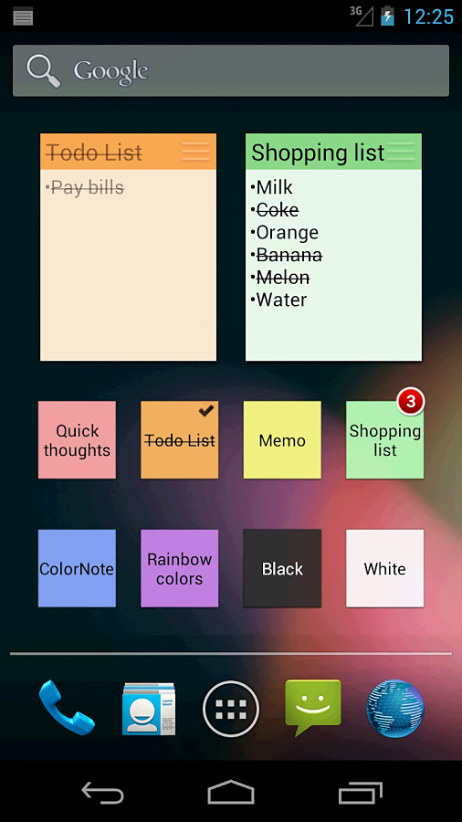 ColorNote for Android in 2013