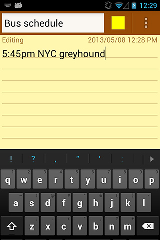 ColorNote for Android in 2013