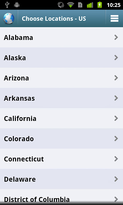 Craigslist Mobile for Android in 2013 – Choose location – US