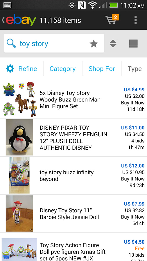 eBay for Android in 2013 – Search