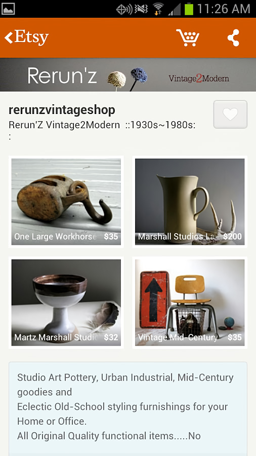 Etsy for Android in 2013