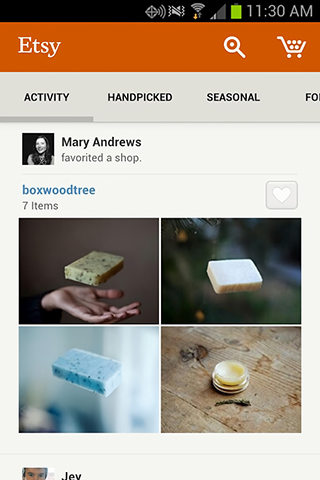 Etsy for Android in 2013