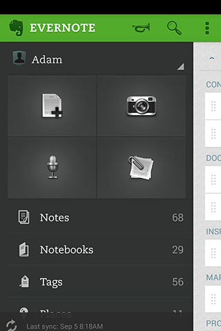 Evernote for Android in 2013
