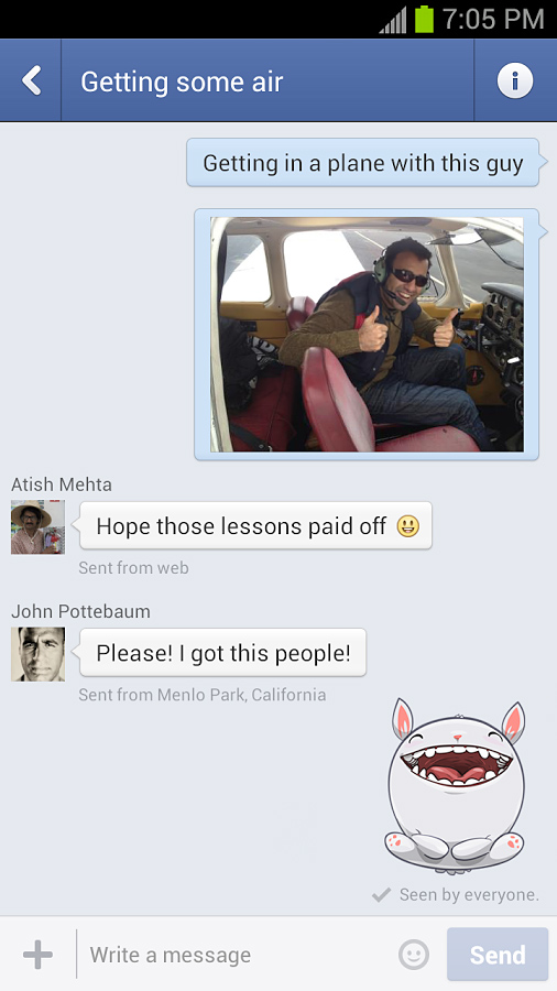 Facebook for Android in 2013 – Chat