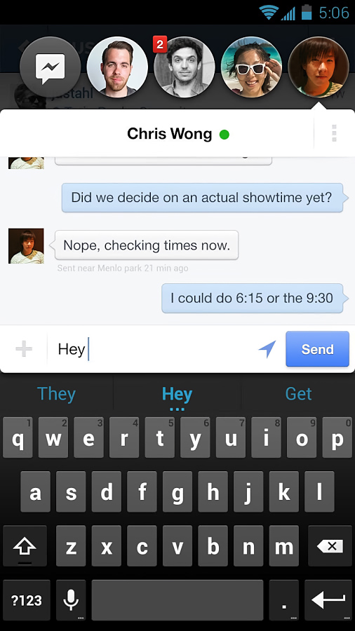 Facebook Messenger for Android in 2013