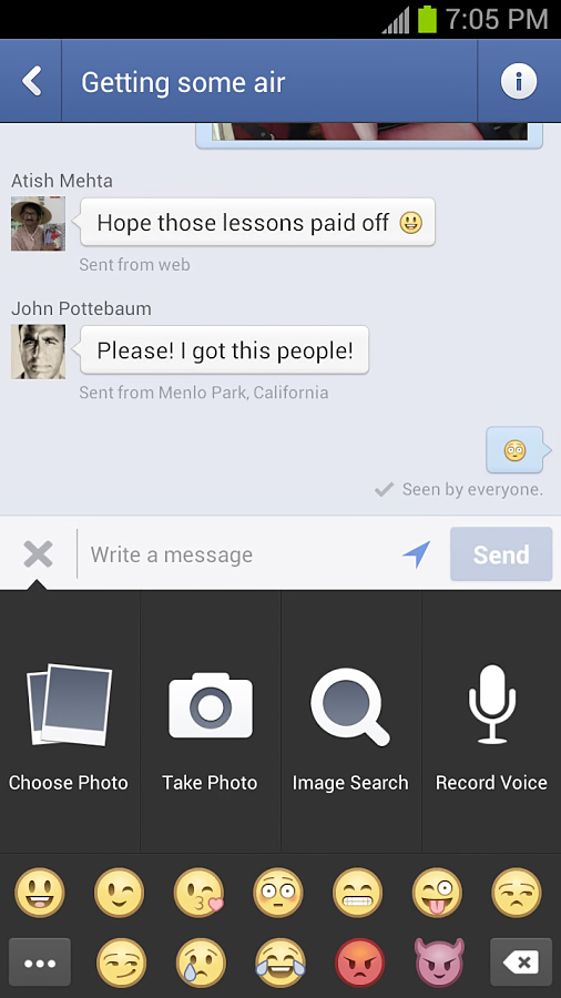 Facebook Messenger for Android in 2013