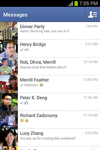 Facebook Messenger for Android in 2013