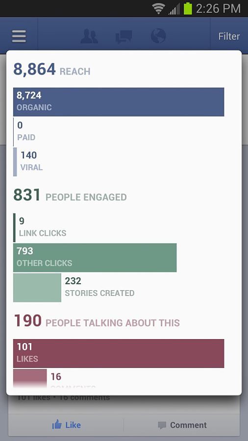 Facebook Pages Manager for Android in 2013