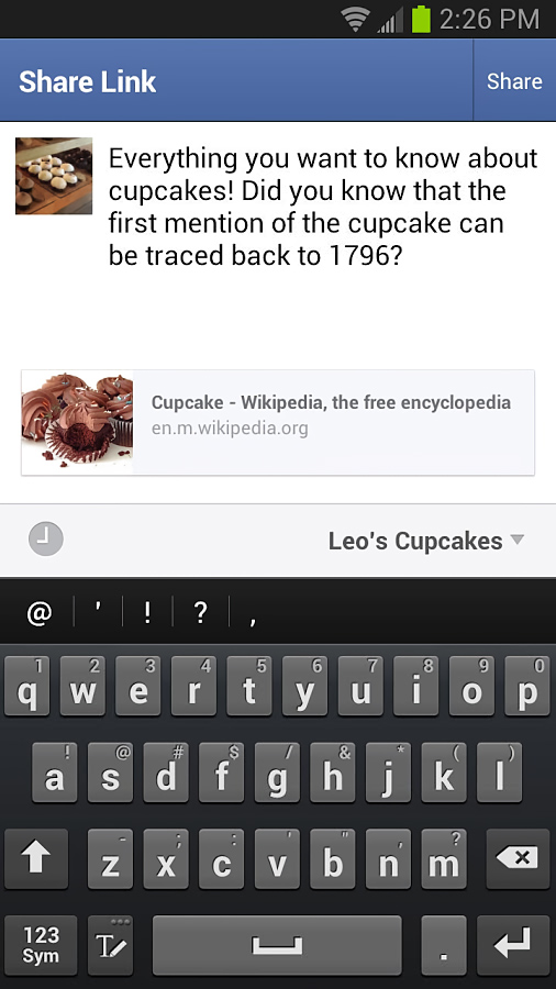 Facebook Pages Manager for Android in 2013 – Share Link