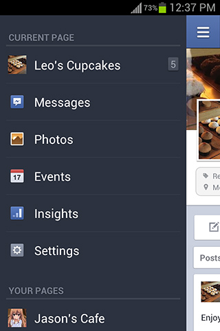 Facebook Pages Manager for Android in 2013