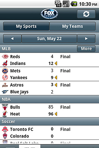 FOX Sports Mobile for Android in 2013
