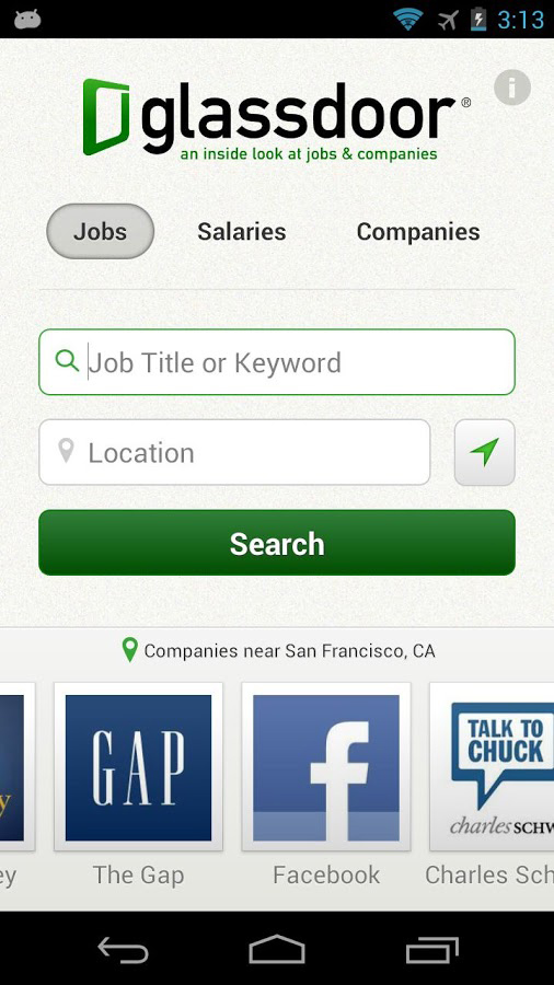 Glassdoor for Android in 2013