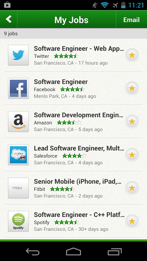Glassdoor for Android in 2013 – My Jobs