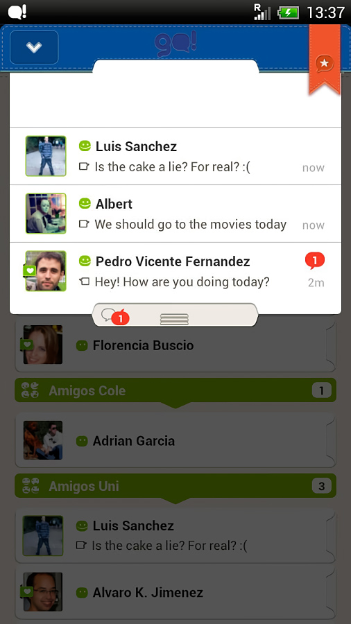 Go!Chat for Facebook for Android in 2013