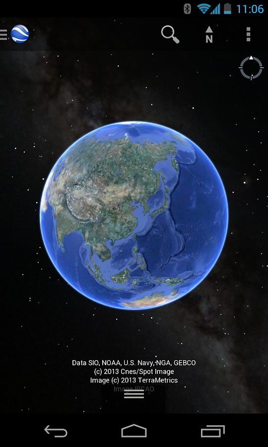 Google Earth for Android in 2013