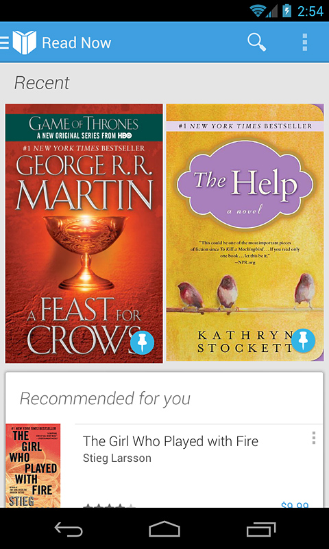 Google Play Books for Android in 2013 – Read Now