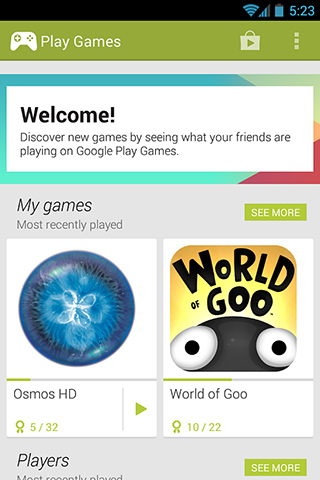 Google Play Games for Android in 2013