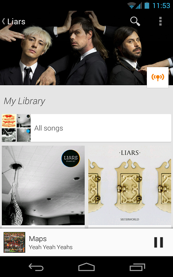 Google Play Music for Android in 2013