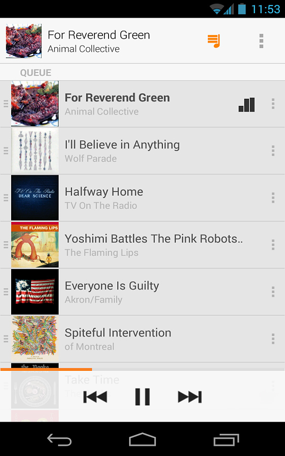Google Play Music for Android in 2013
