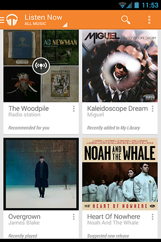 Google Play Music for Android in 2013