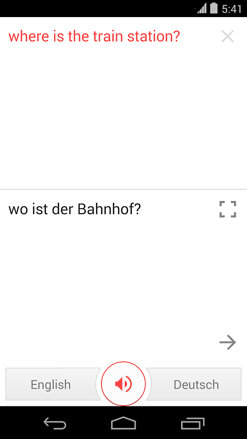 Google Translate for Android in 2013