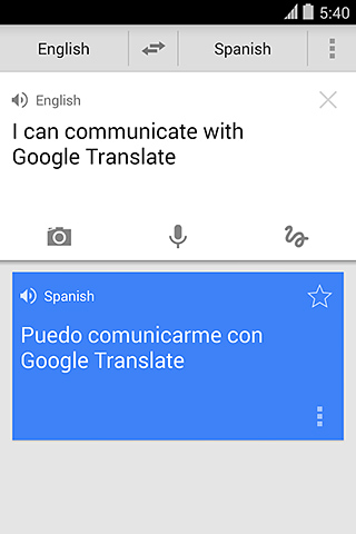 Google Translate for Android in 2013