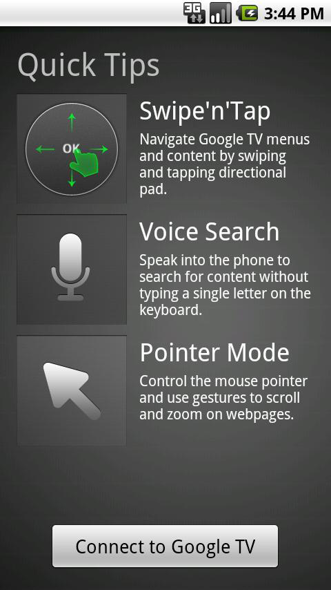Google TV Remote for Android in 2013 – Quick Tips