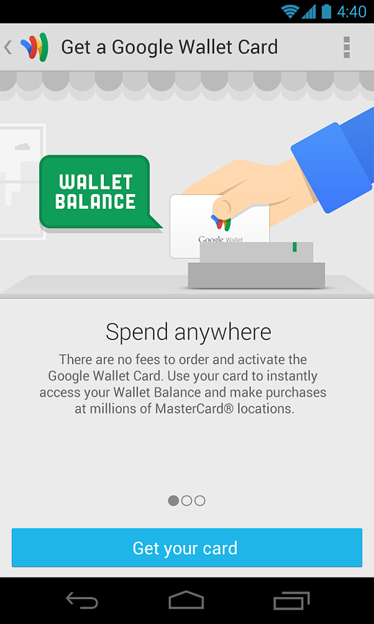 Google Wallet for Android in 2013 – Get a Google Wallet Card