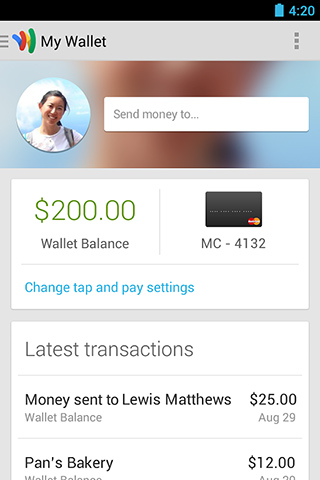 Google Wallet for Android in 2013