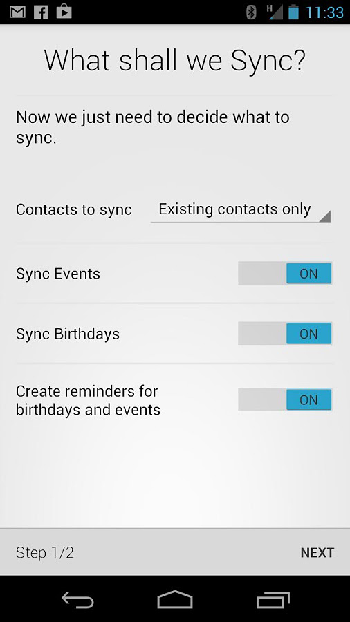 HaxSync for Facebook for Android in 2013 – What shall we Syncs?