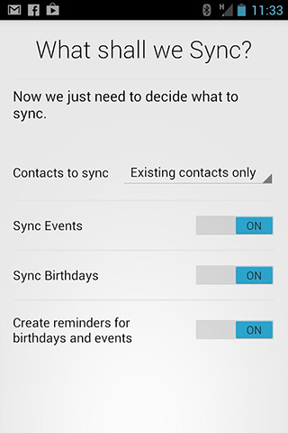 HaxSync for Facebook for Android in 2013