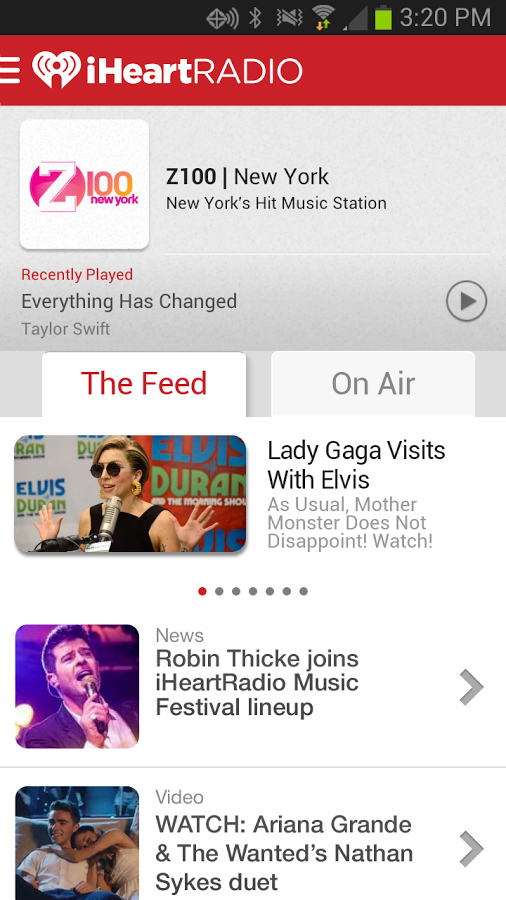 iHeartRadio for Android in 2013 – The Feed