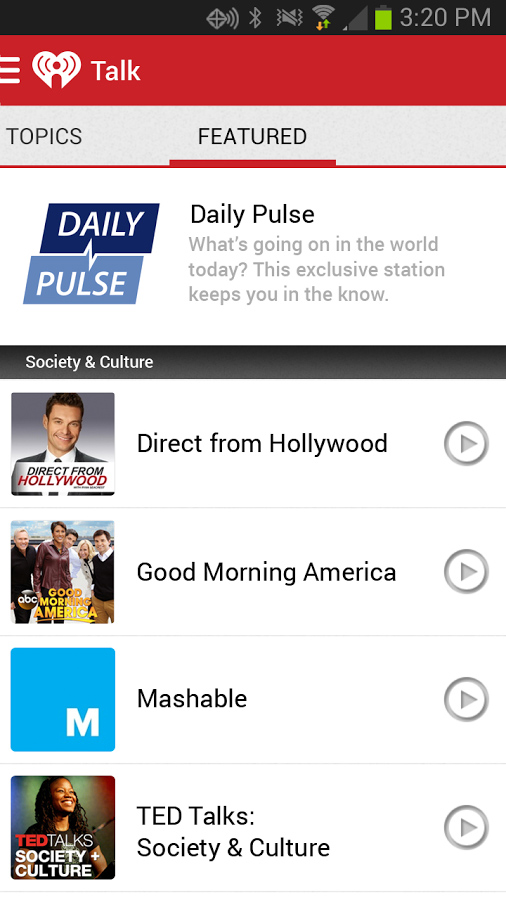 iHeartRadio for Android in 2013 – Featured