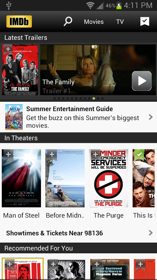 IMDb for Android in 2013