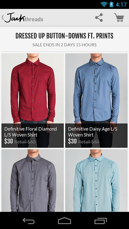 JackThreads for Android in 2013