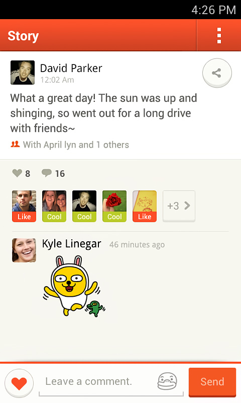KakaoStory for Android in 2013 – Story