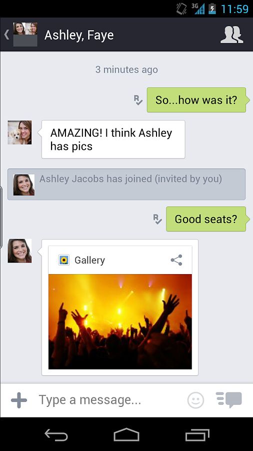Kik for Android in 2013 – Chat